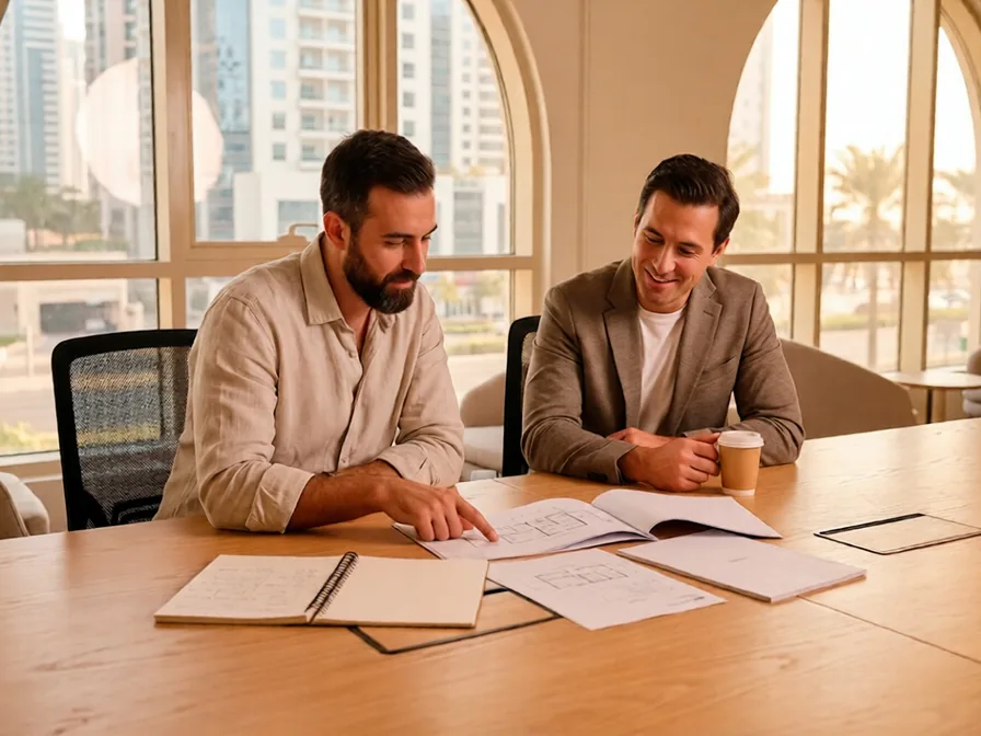 Business founders in a consultation meeting